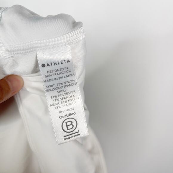 Athleta XSmall XS White Match Point Skort Tennis Run Golf Internal Shorts Pocket - Picture 10 of 12